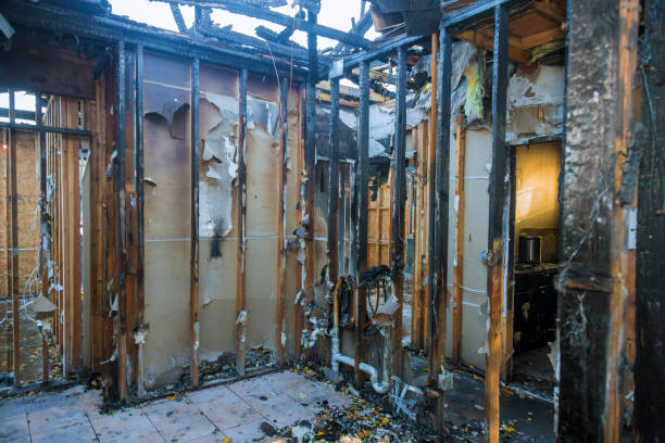 Professional Fire Damage Restoration technician working in Wallingford, PA